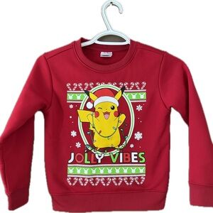 Pokemon Red Pikachu Jolly Vibes Kids Sweater